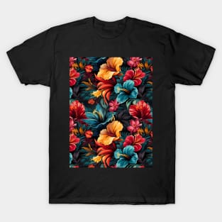 #15 Floral Pattern. Hibiscus Flower Pattern. T-Shirt